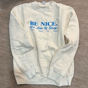 Sporty & Rich BE NICE Get Lots of Sleep Sweatshirt